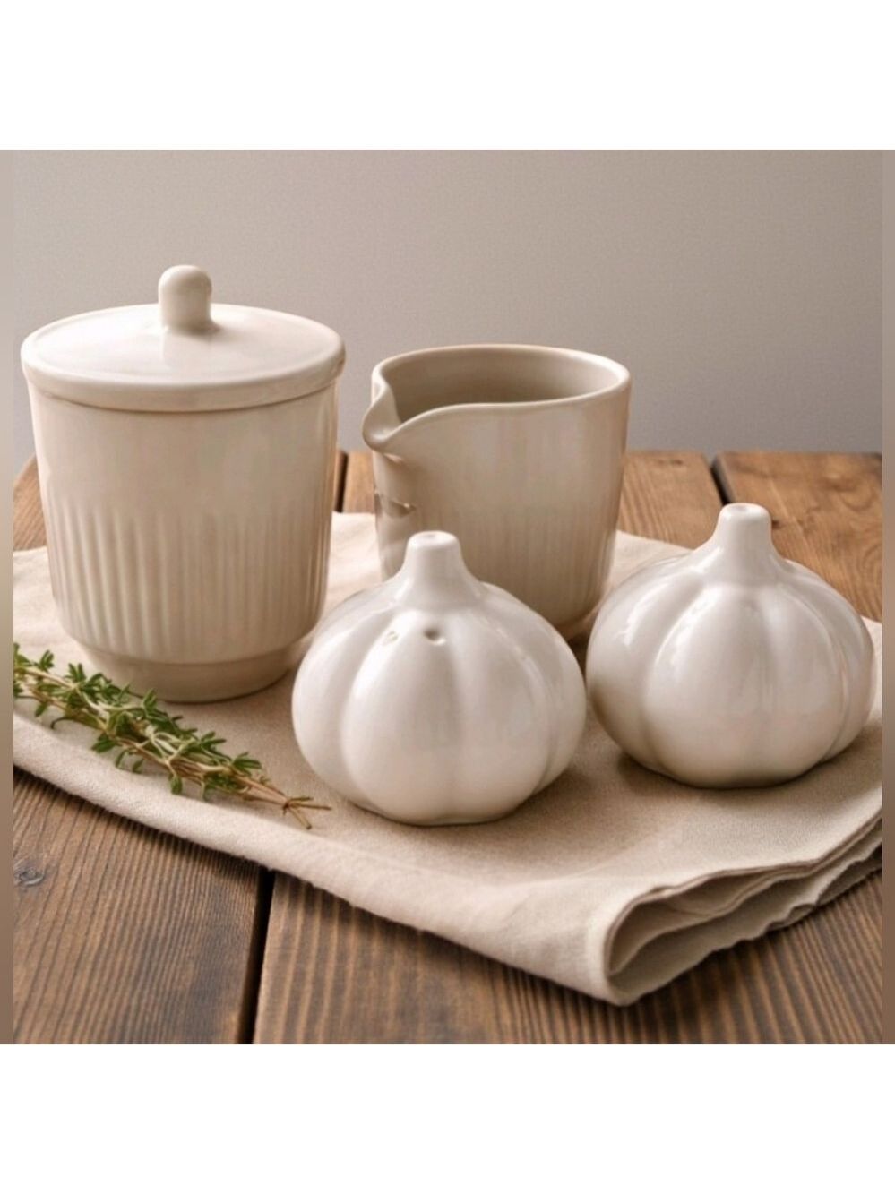 HO14 Creamer Sugar Salt Pepper Dinnerware Set #HO14